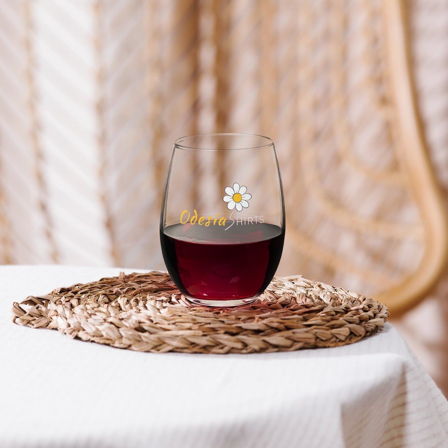 Odesia’s stemless wine glass