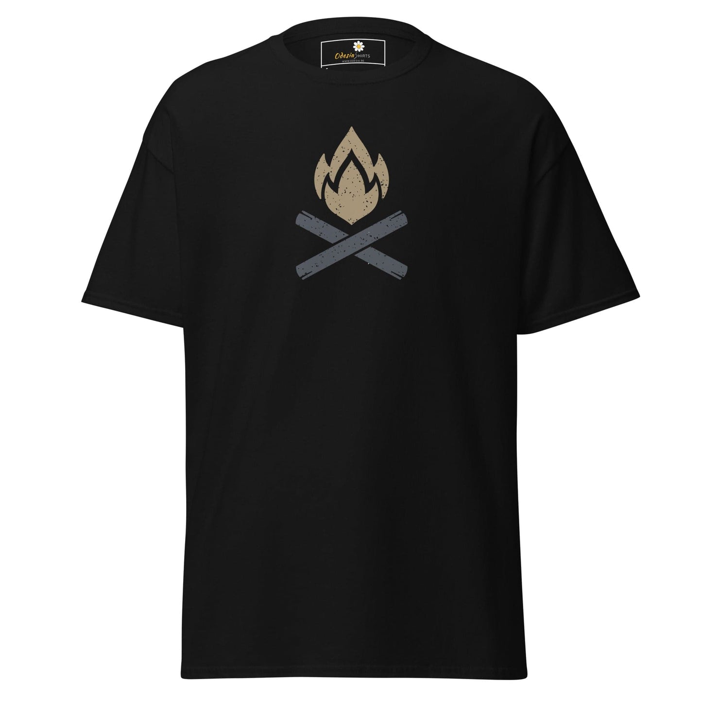 Unisex classic tee - ADVENTURE CAMP FIRE - REGULAR - Black / S