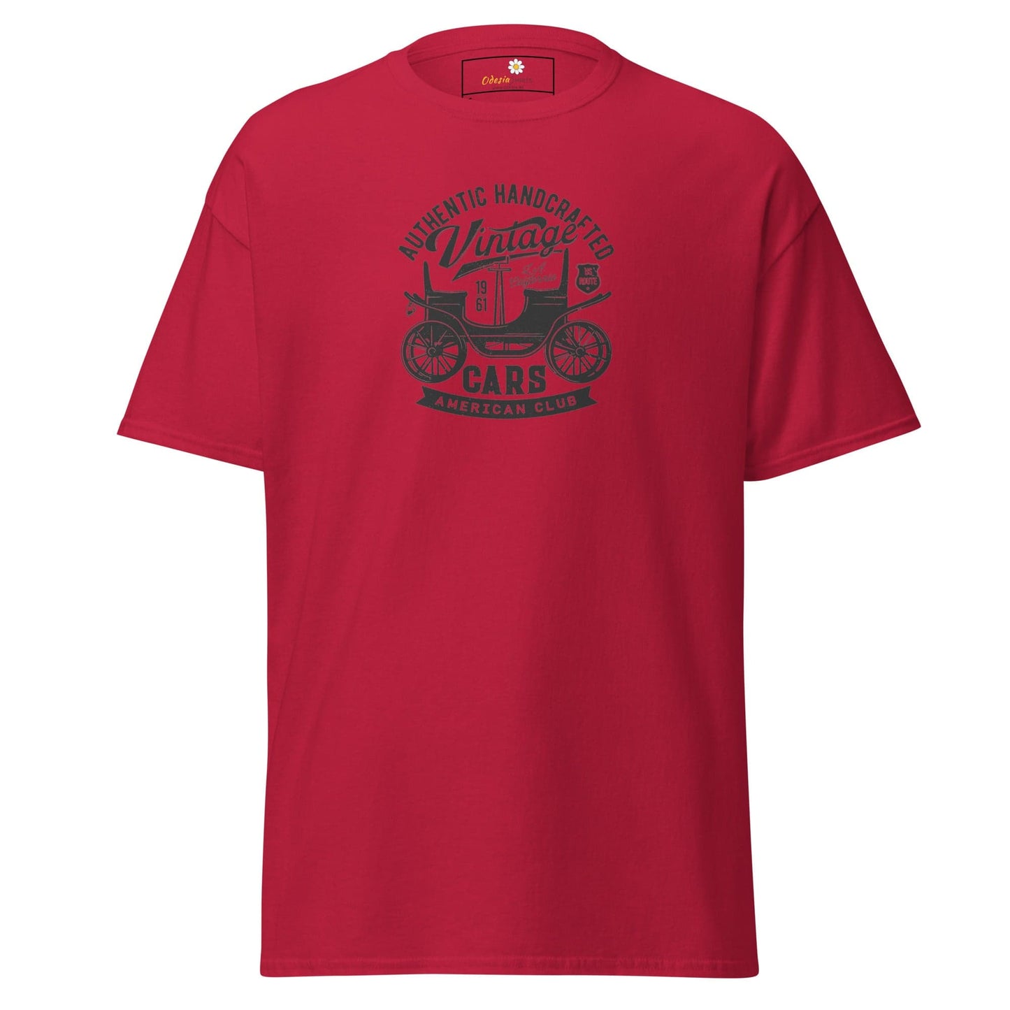Unisex classic t-shirt - VINTAGE OLD CAR - REGULAR - Cardinal / S
