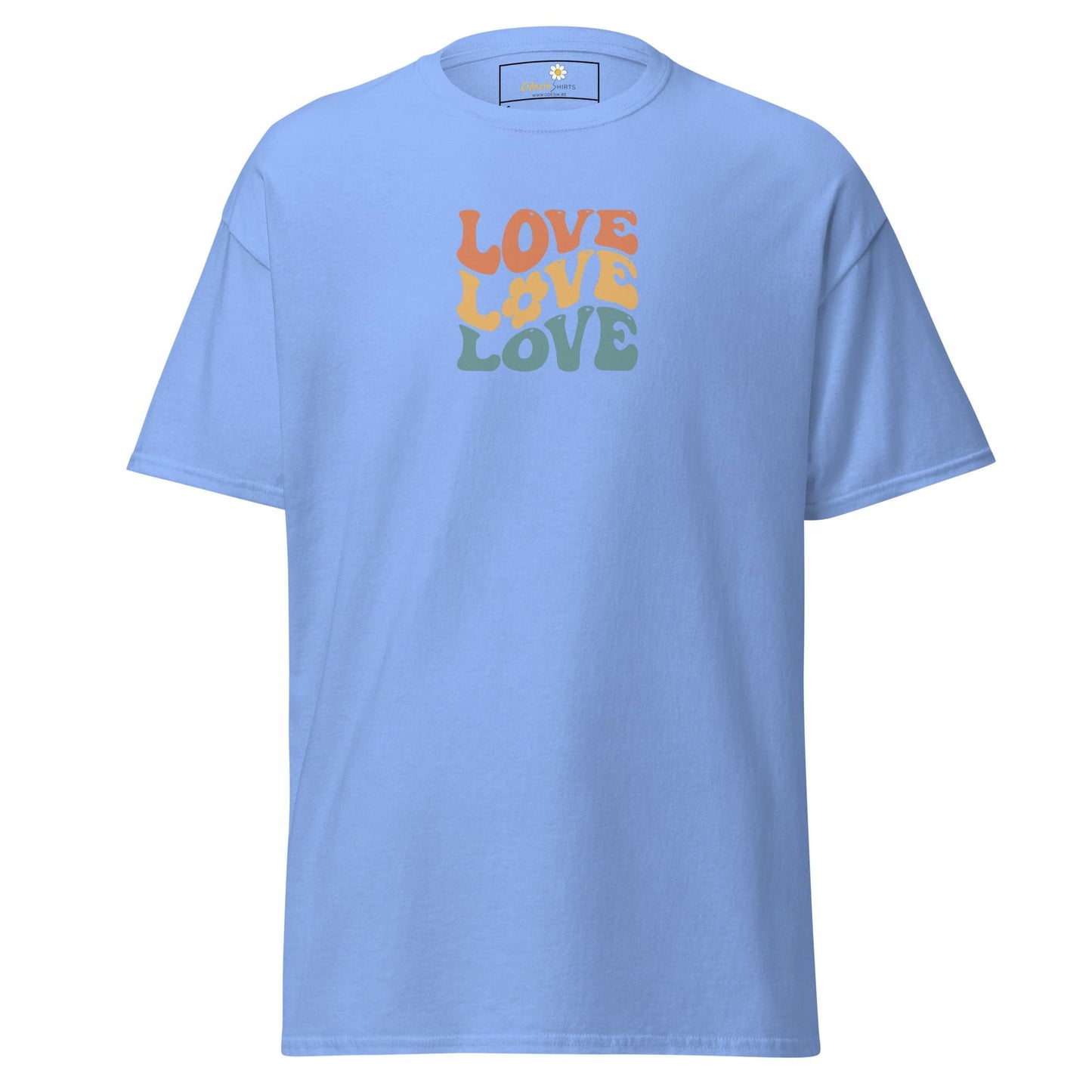 Unisex classic tee - TEXT POSITIVE LOVE LOVE LOVE - REGULAR - Carolina Blue / S