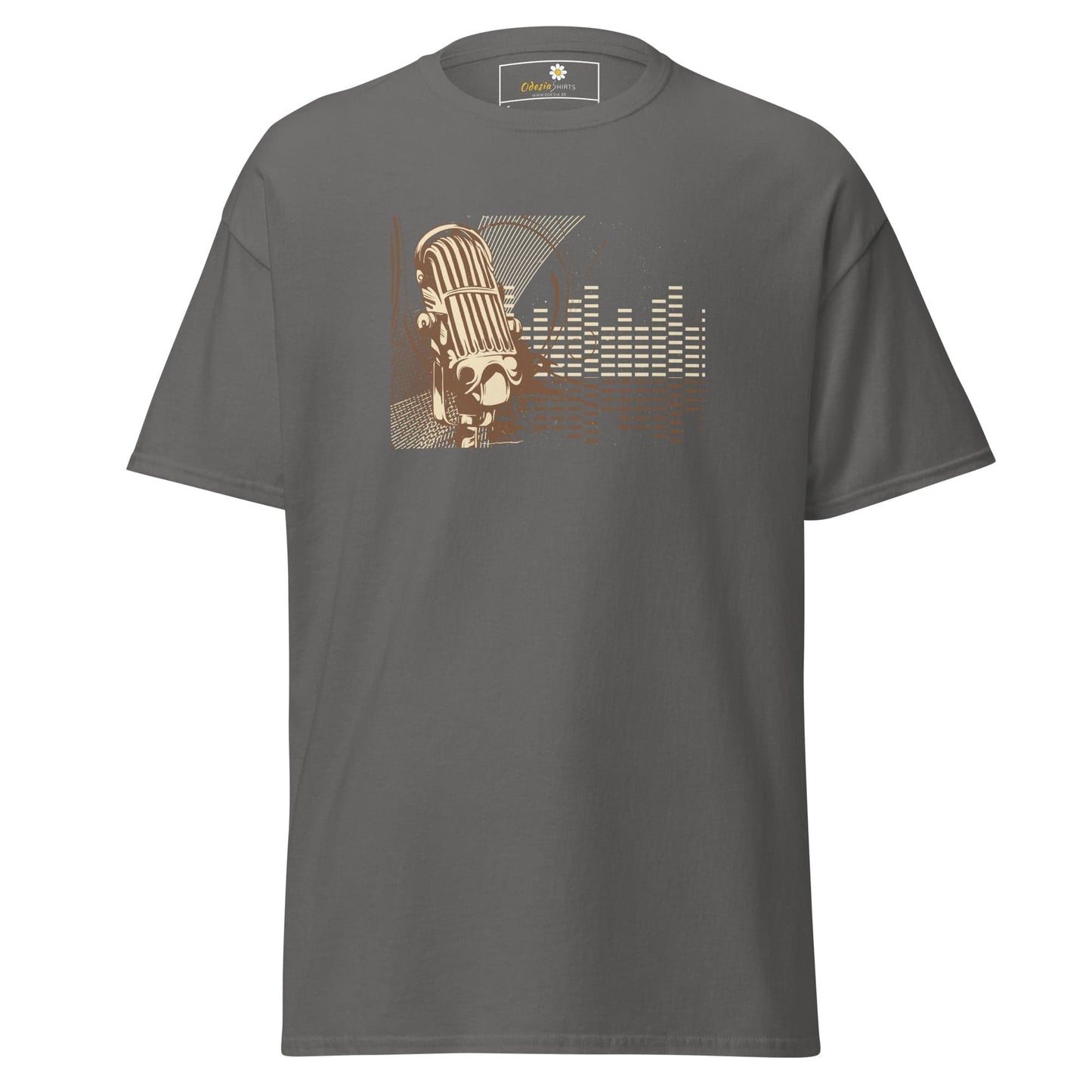 Unisex classic tee - MUSIC MICROPHONE - REGULAR - Charcoal / S