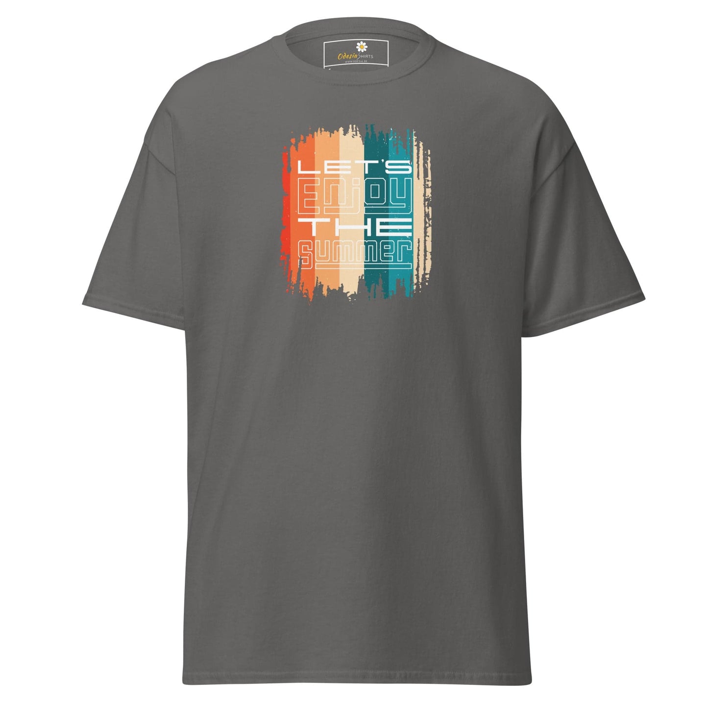 Unisex classic t-shirt - SUMMER LETS ENJOY - REGULAR - Charcoal / S