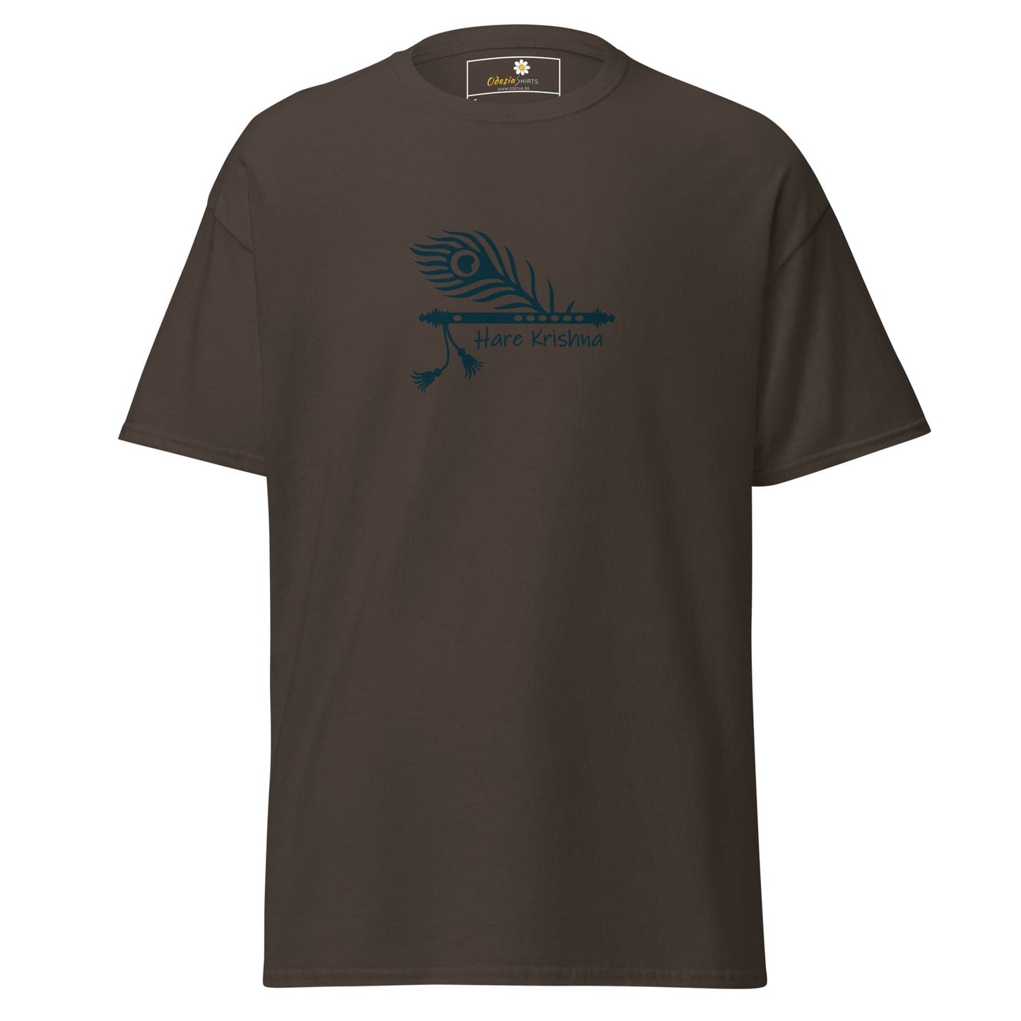 Unisex classic tee - SPIRITUAL KRISHNA’S FLUTE - REGULAR - Dark Chocolate / S