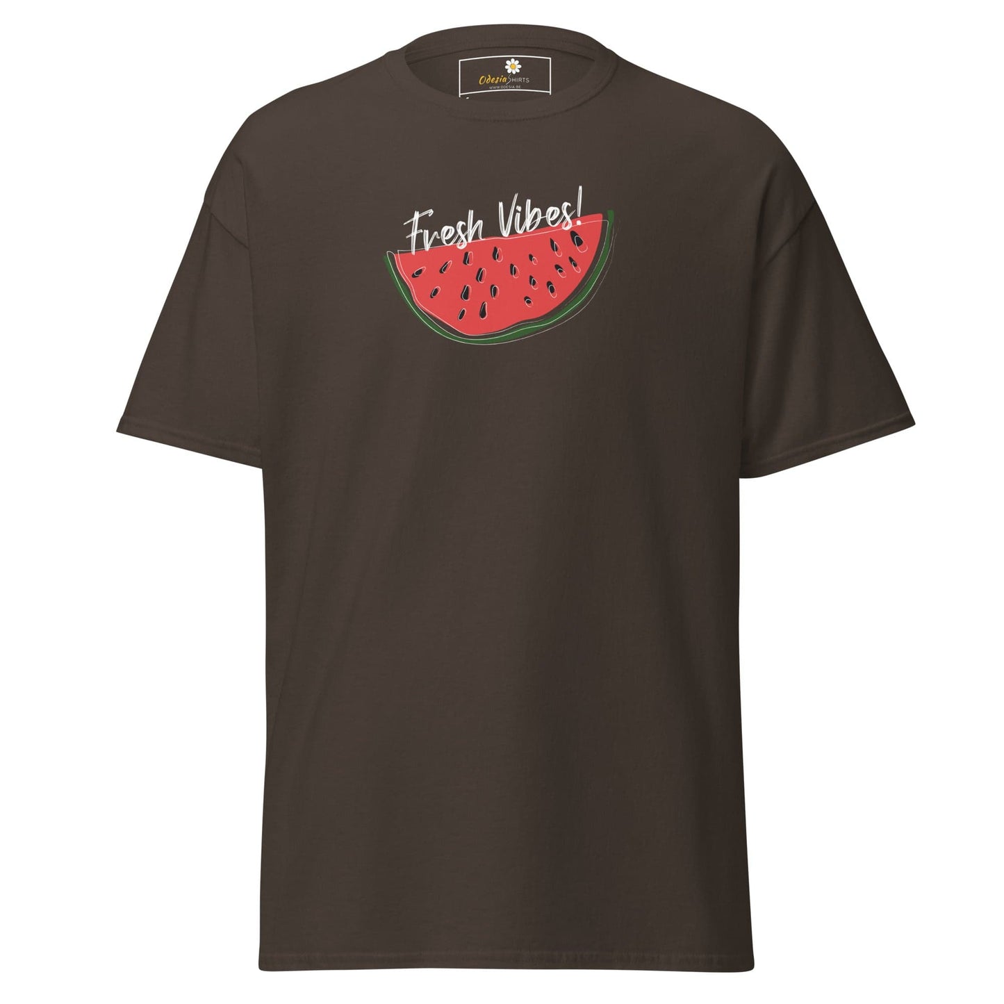 Unisex classic tee - SUMMER FRESH VIBES - REGULAR - Dark Chocolate / S