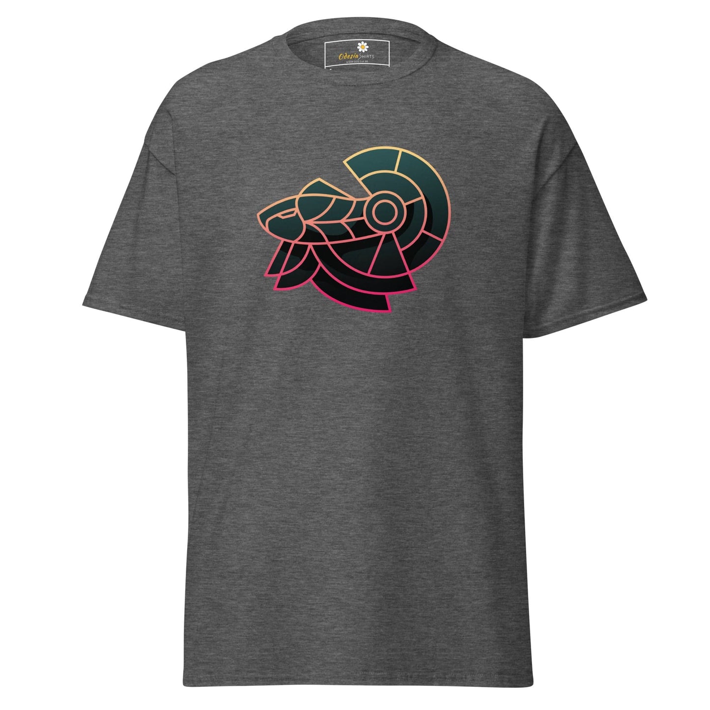 Unisex classic tee - ABSTRACT HERMIT - REGULAR - Dark Heather / S