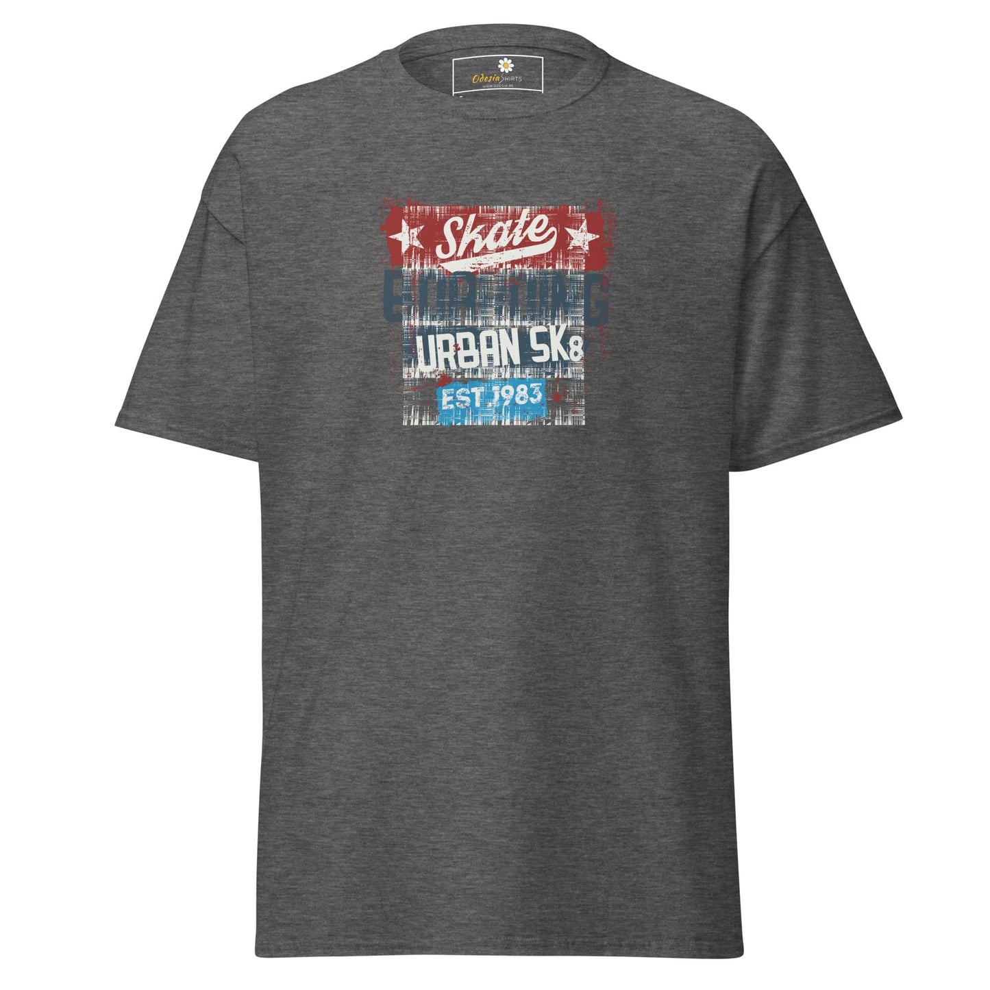 Unisex classic t-shirt - URBAN SKATE - REGULAR - Dark Heather / S