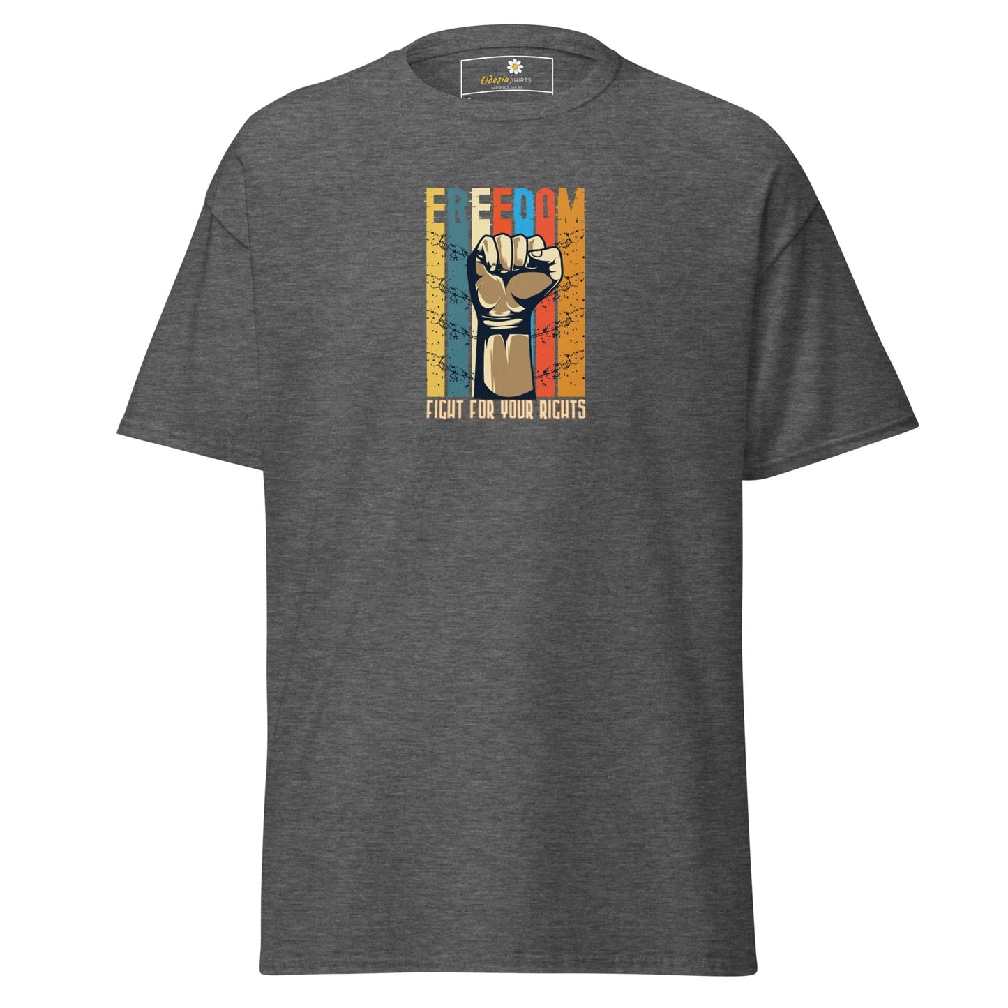 Unisex classic tee - MISC FIGHT FOR FREEDOM - REGULAR - Dark Heather / S