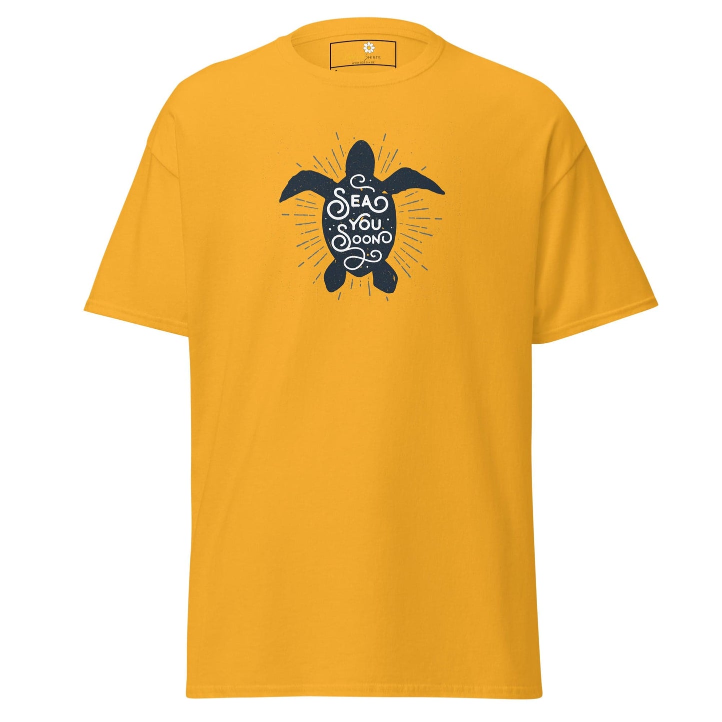 Unisex classic t-shirt - WILD LIFE TORTOISE SEE YOU - REGULAR - Gold / S
