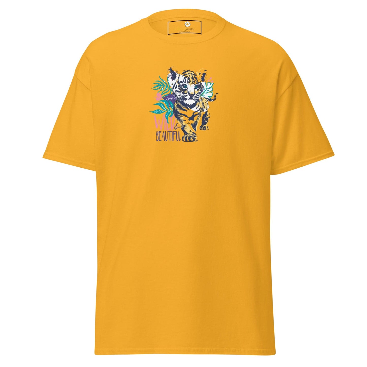 Unisex classic tee - WILD LIFE AND BEAUTIFUL - REGULAR - Gold / S