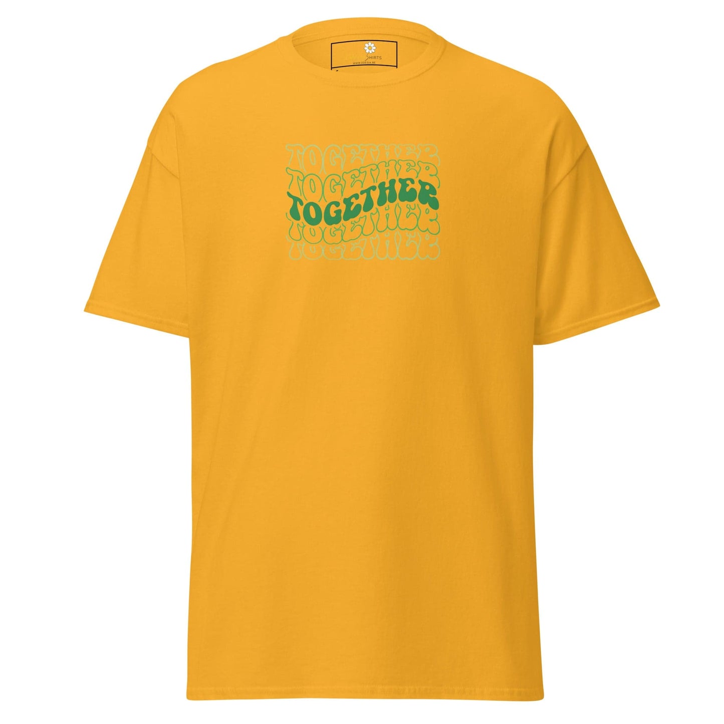 Unisex classic tee - TEXT POSITIVE TOGETHER - REGULAR - Gold / S