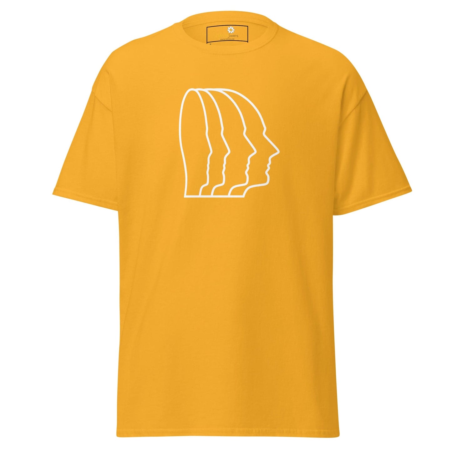 Unisex classic tee - ABSTRACT HEAD ONE - REGULAR - Gold / S