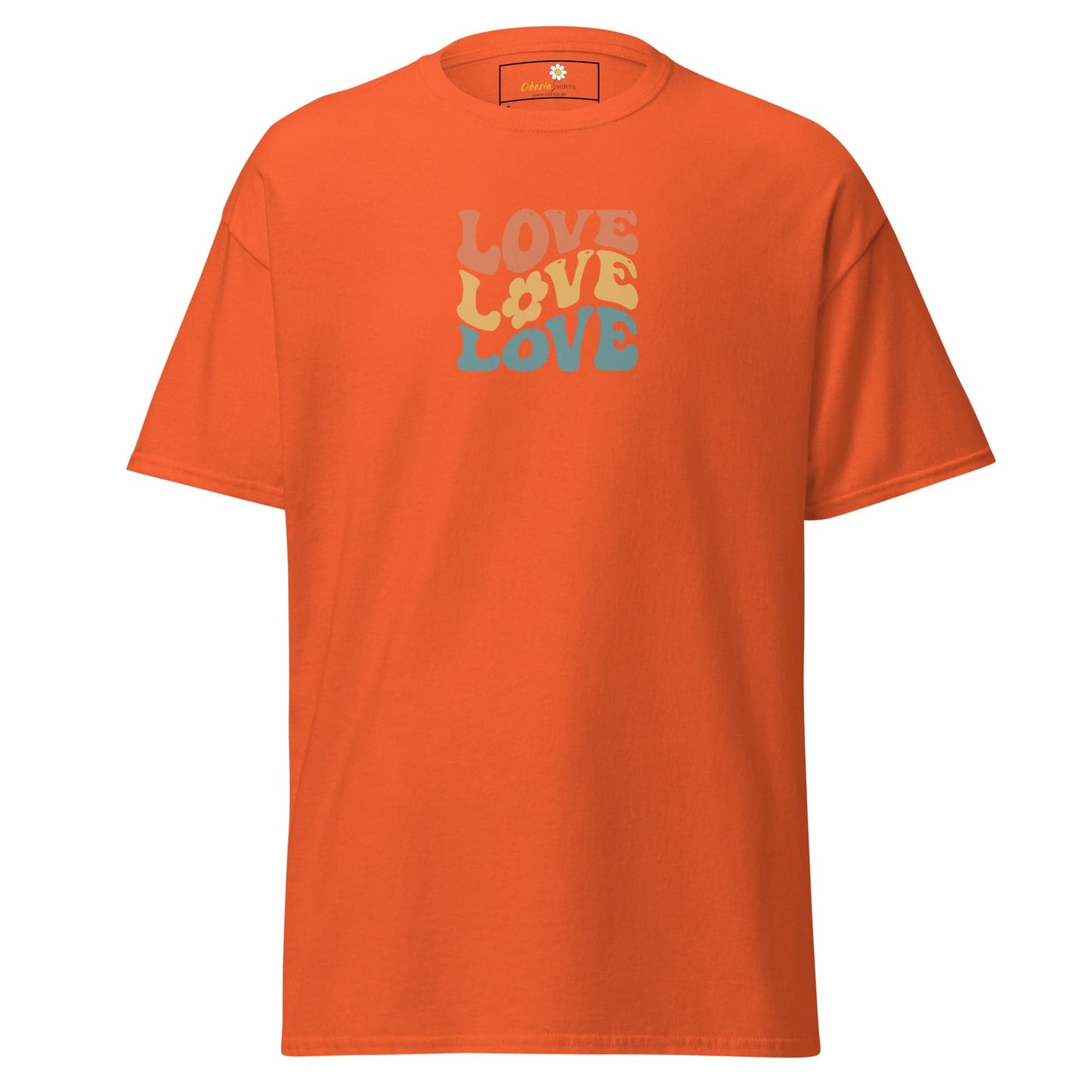 Unisex classic tee - TEXT POSITIVE LOVE LOVE LOVE - REGULAR - Orange / S