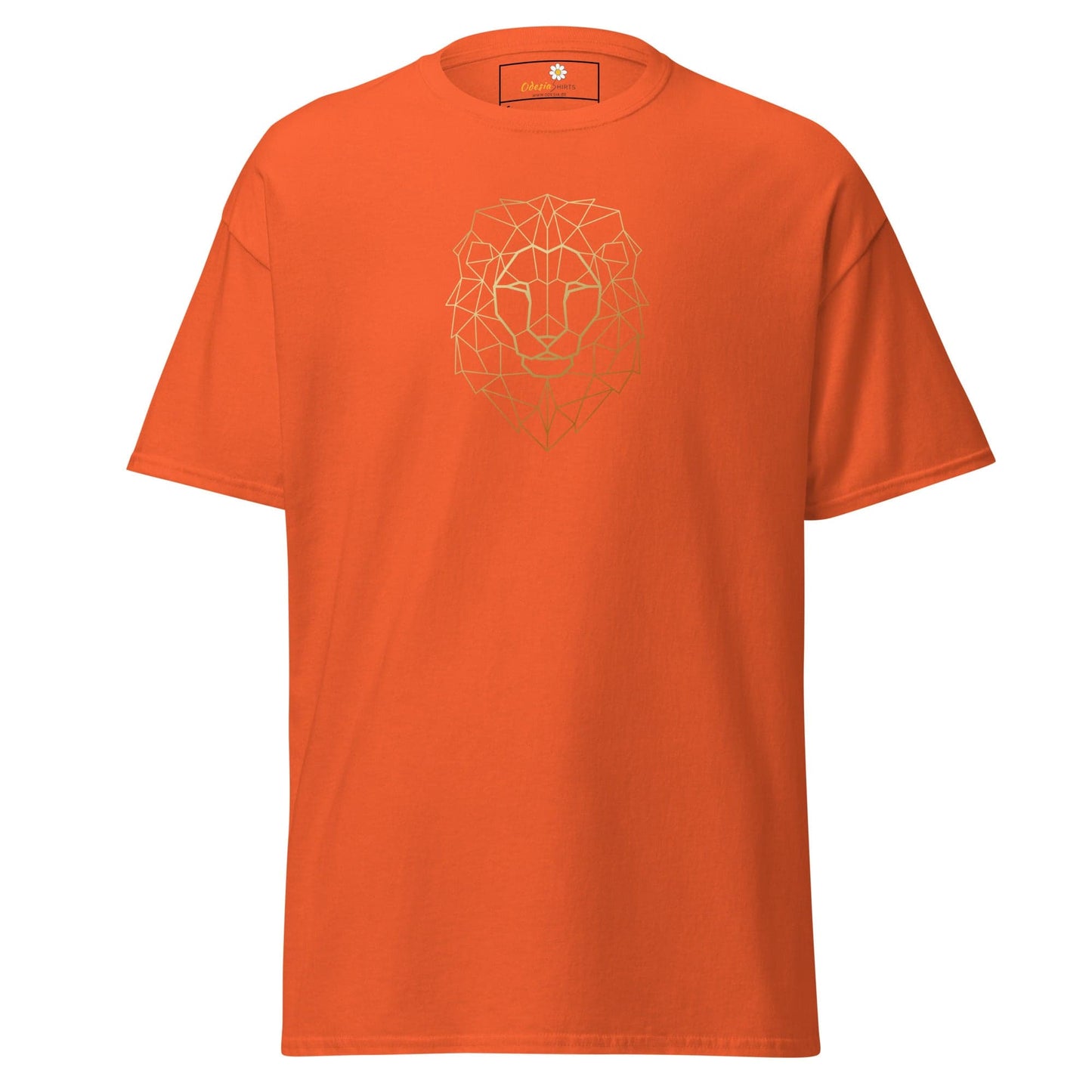 Unisex classic tee - WILD LIFE LION HEAD LINES - REGULAR - Orange / S