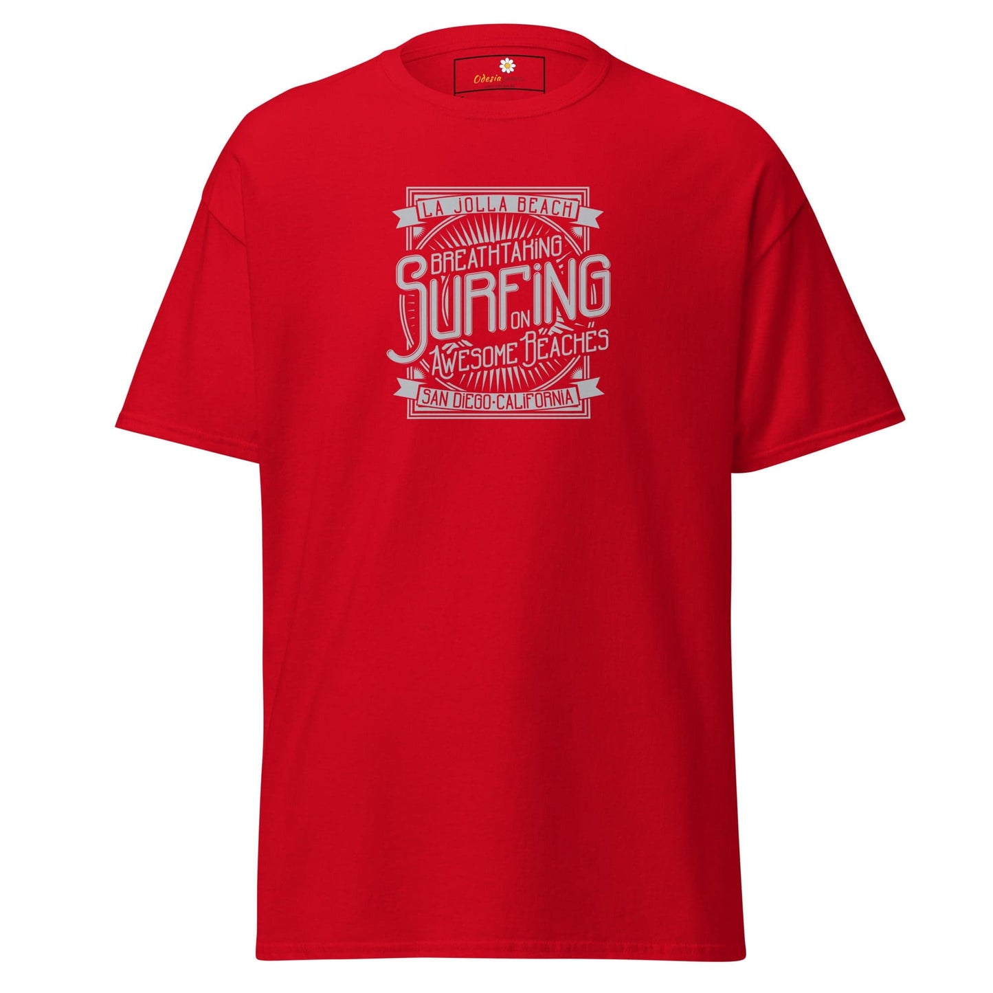 Unisex classic t-shirt - SUMMER AWESOME SURFING - REGULAR - Red / S