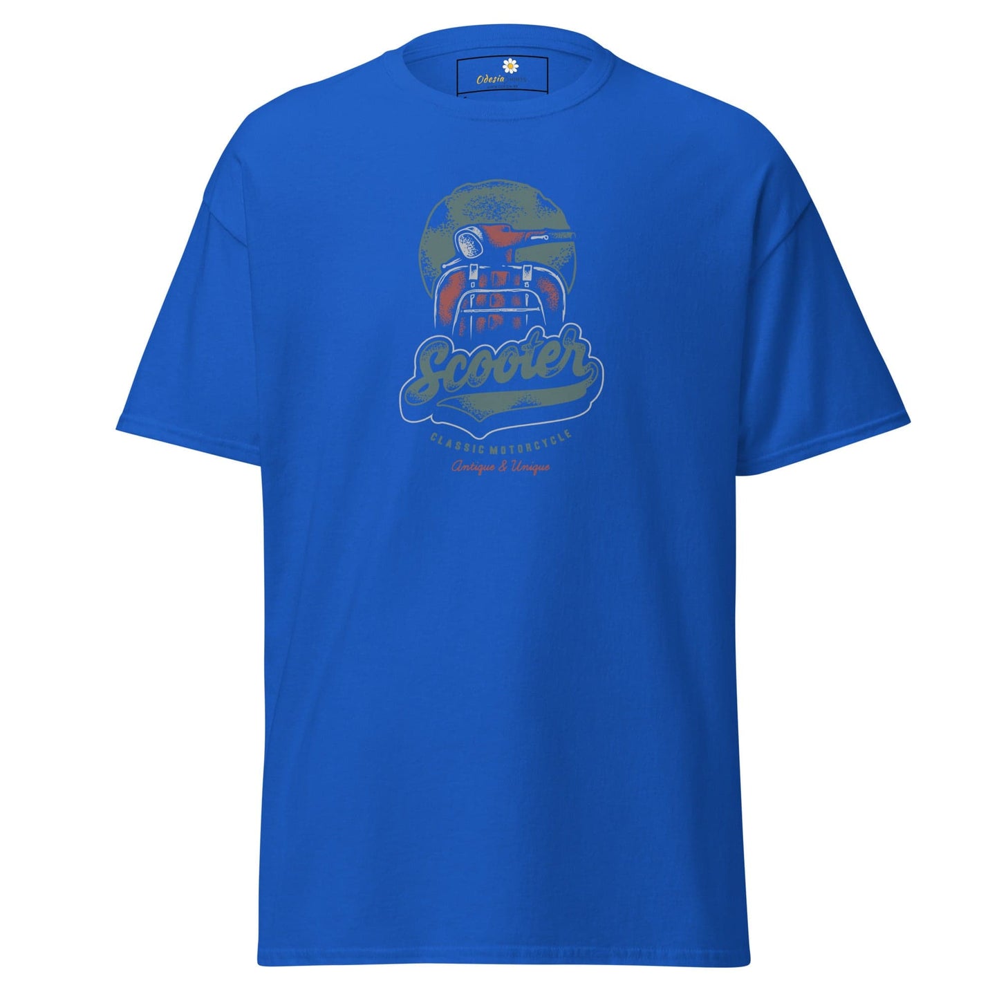 Unisex classic t-shirt - VINTAGE SCOOTER - REGULAR - Royal / S