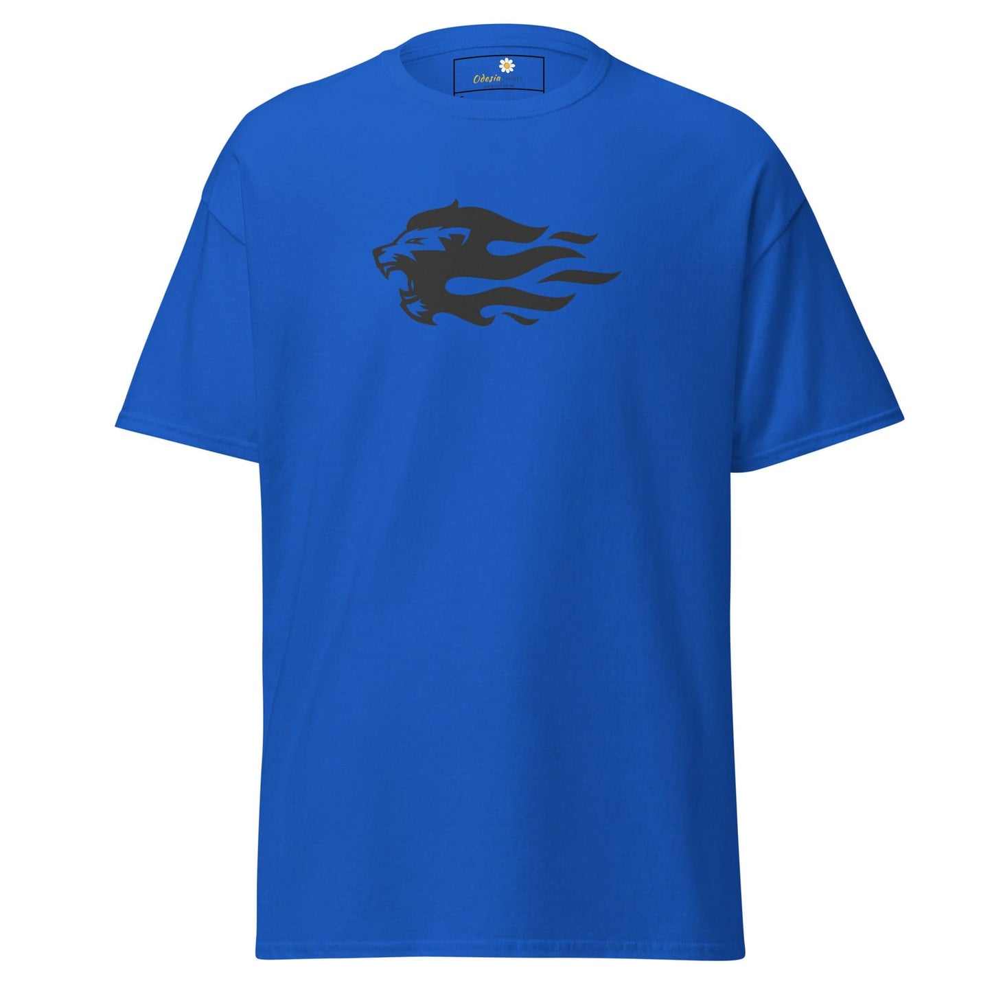 Unisex classic tee - WILD LIFE LION HEAD FLAME - REGULAR - Royal / S
