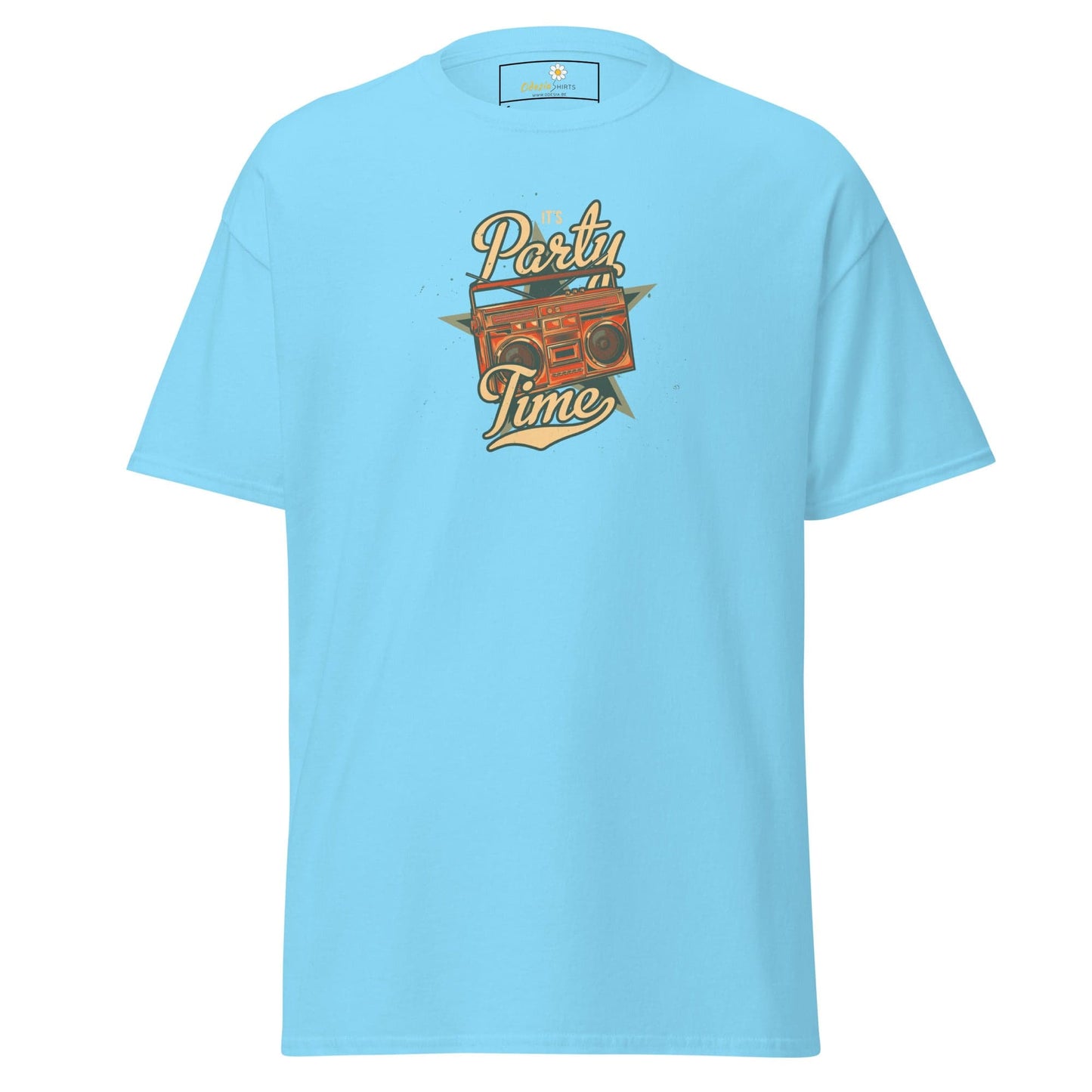 Unisex classic tee - MUSIC PARTY TIME - REGULAR - Sky / S