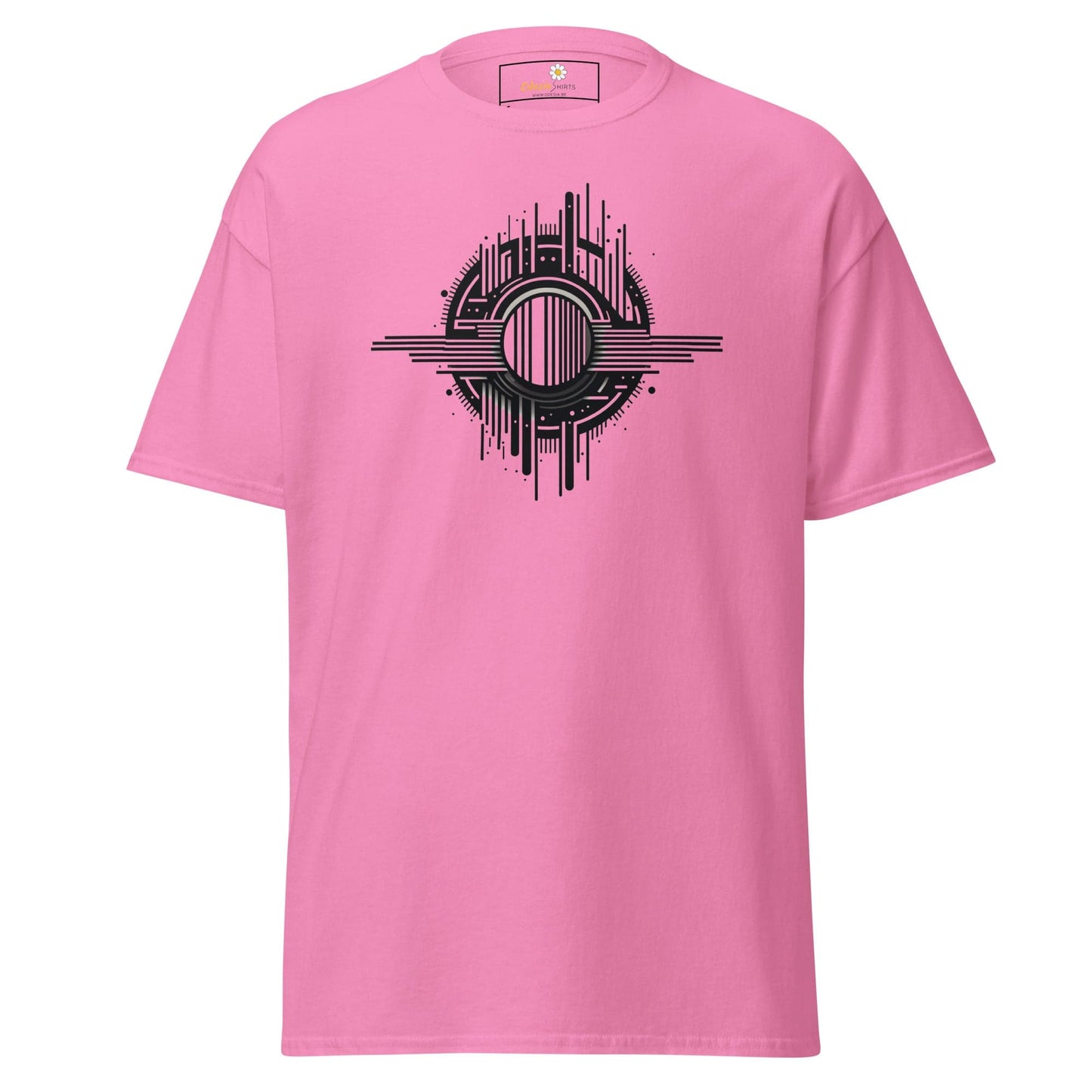 Unisex classic t-shirt - ABSTRACT SPHERE LINES - REGULAR - Azalea / S