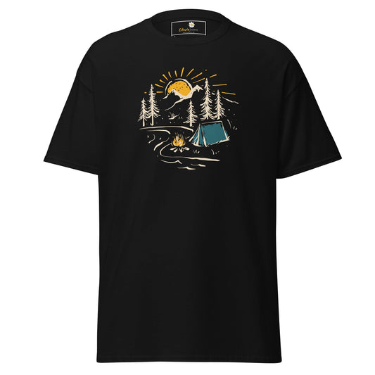 Unisex classic t-shirt - ADVENTURE CAMPFIRE CIRCLE - REGULAR - Black / S