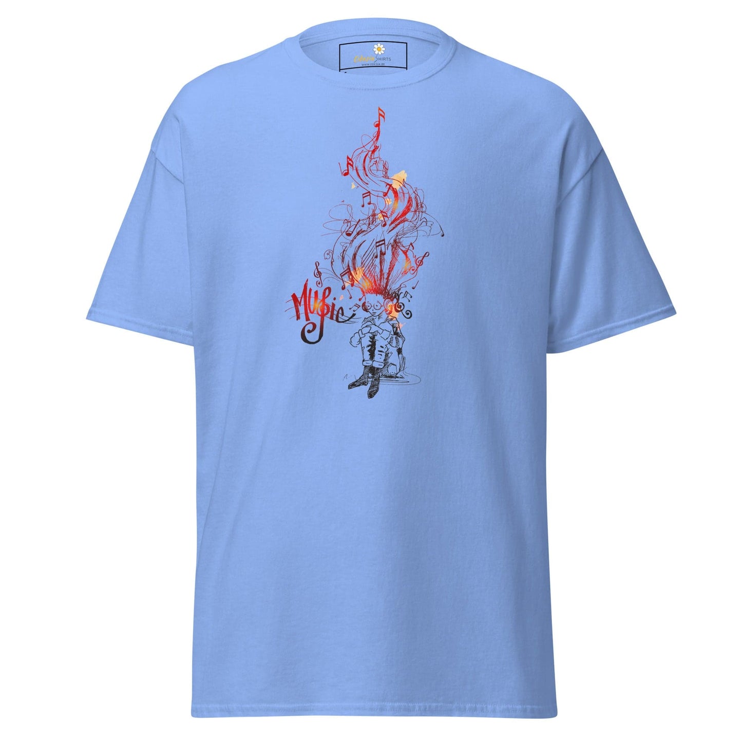 Unisex classic t-shirt - MUSIC GUY THOUGHTS - REGULAR - Carolina Blue / S