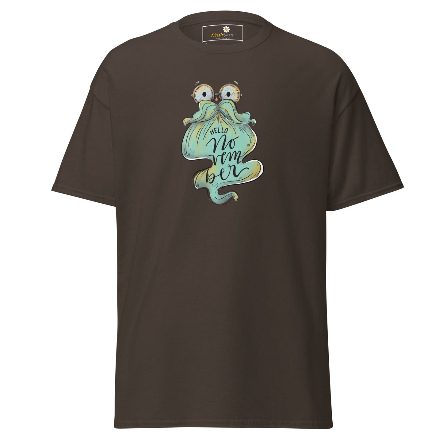 Unisex classic t-shirt - FUN HELLO NOVEMBER - REGULAR - Dark Chocolate / S