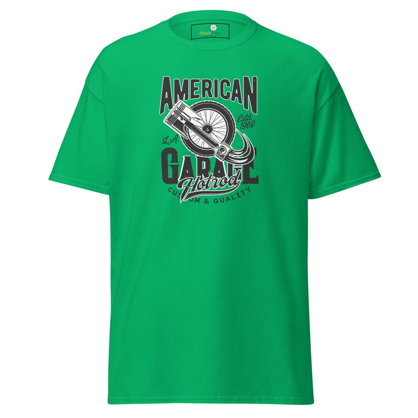 Green graphic T-shirt displayed in the T-SHIRT DESIGN TEE MAN WOMAN S-XL product