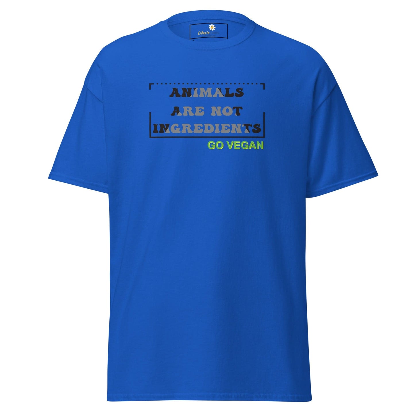 Unisex classic t-shirt - VEGAN ANIMALS NO INGREDIENTS - REGULAR - Royal / S