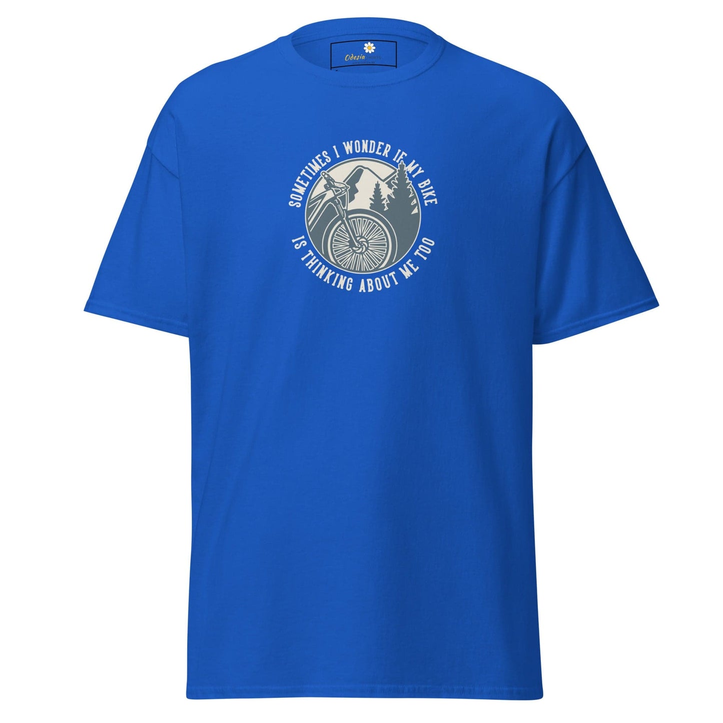 Unisex classic t-shirt - ADVENTURE SPORT CIRCLE BIKE WONDERING - REGULAR - Royal / S