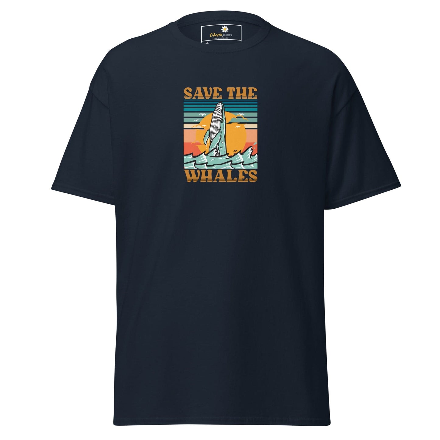 Navy blue T-shirt for men and women in sizes 2XL to 5XL from T-SHIRT DESIGN TEE collection